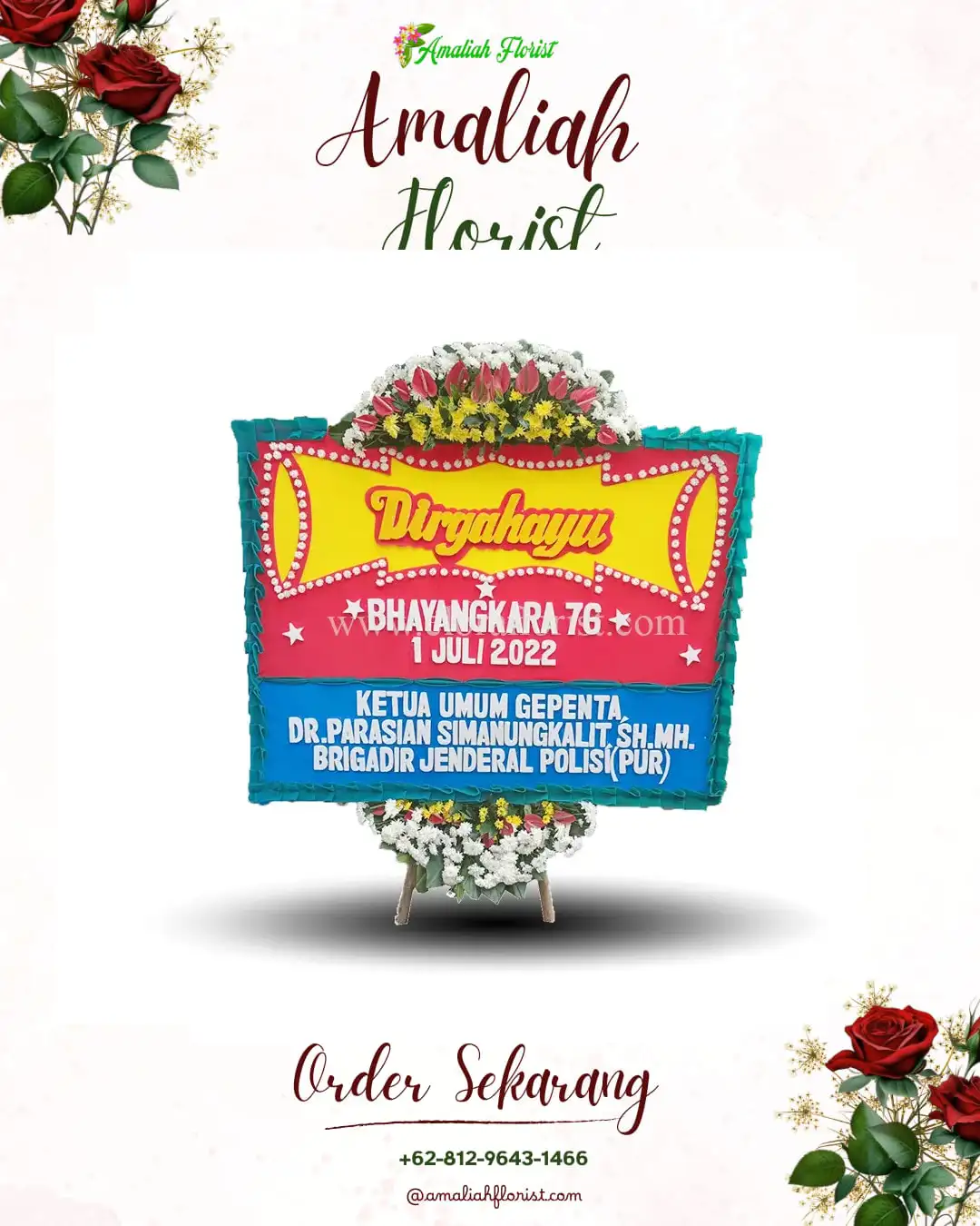 Papan Bunga HUT Ulang Tahun Sungai Penuh